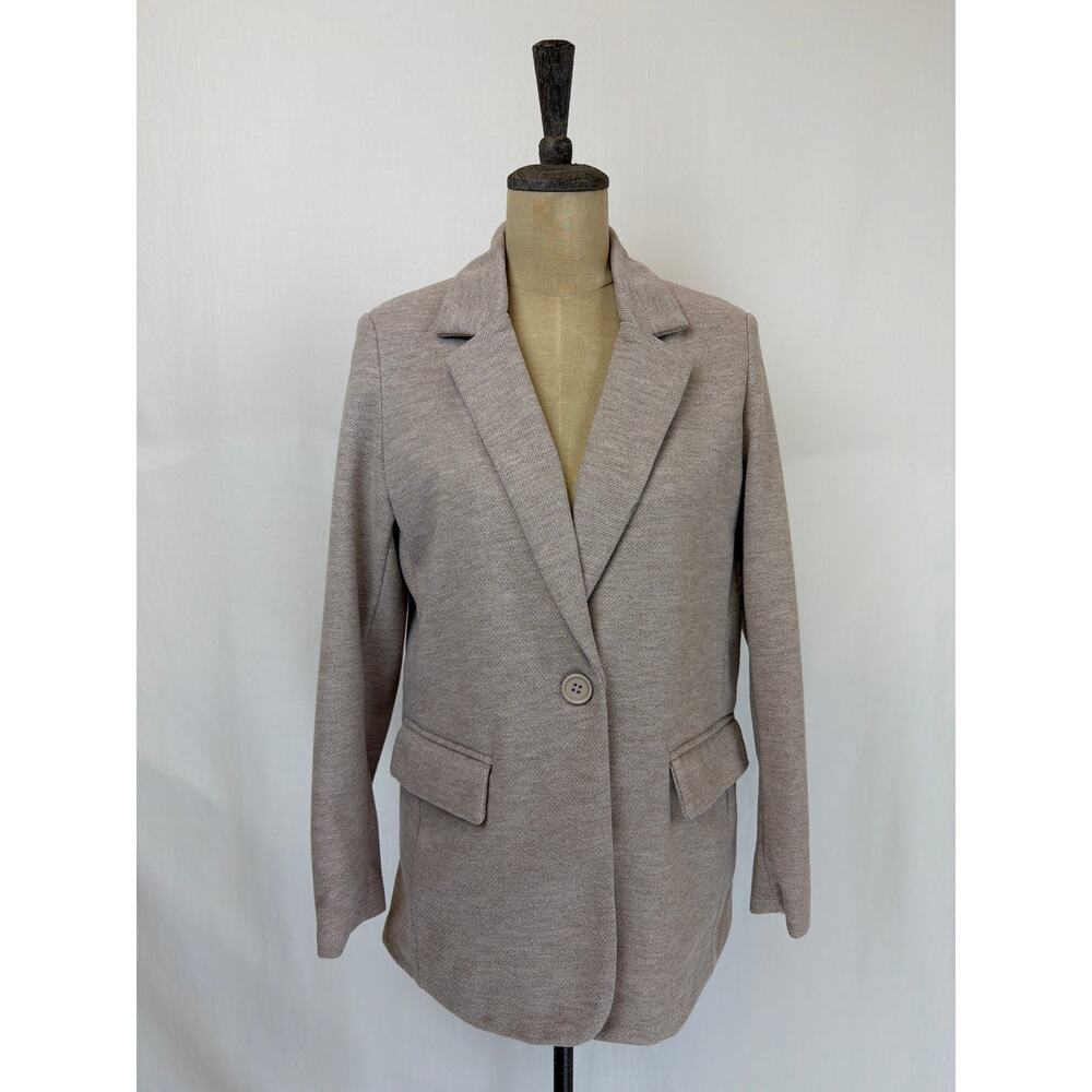 NWT Oat New York Oatmeal Wool Blend Blazer LARGE #0624179